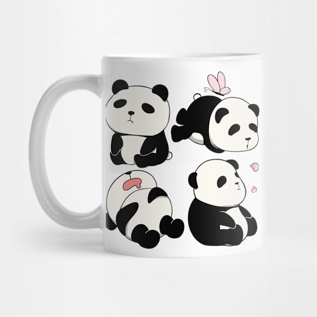 Cute Chubby Panda Bears by ThyShirtProject - Affiliate